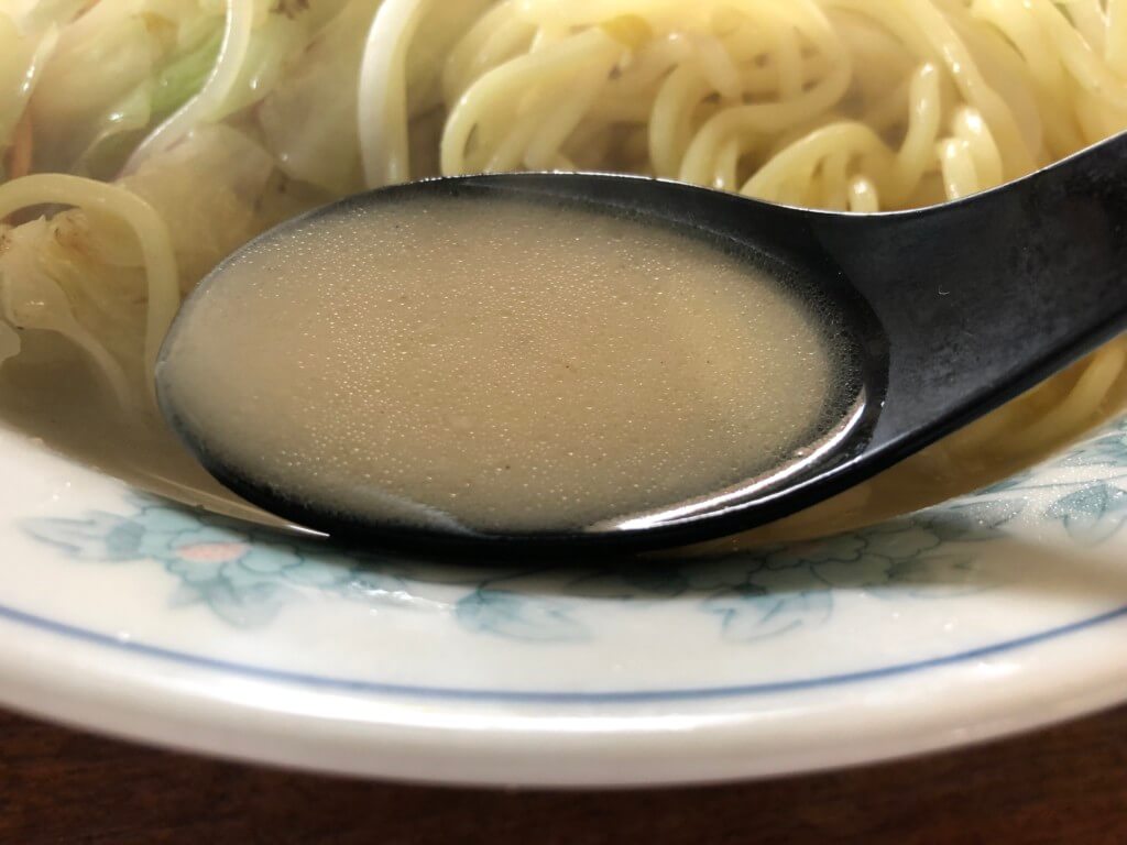 あづまラーメンのチャンポンのスープ